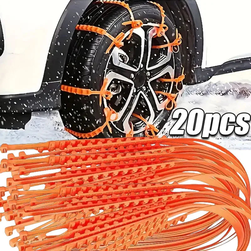 10/20Pcs Winter Car Snow Chain Antiskid Car Motorcycle Outdoor Snow Tire Emergency Anti-Skid Tyre Chains Auto Accessories