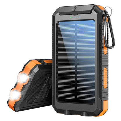 10000Mah Solar Power Bank for Summer Fall Gift, Dual USB Output Port Power Bank with Flashlight, Portable Wireless Car Charger, Solar Power Bank Charger for Iphone, Smartphone Charging Accessories